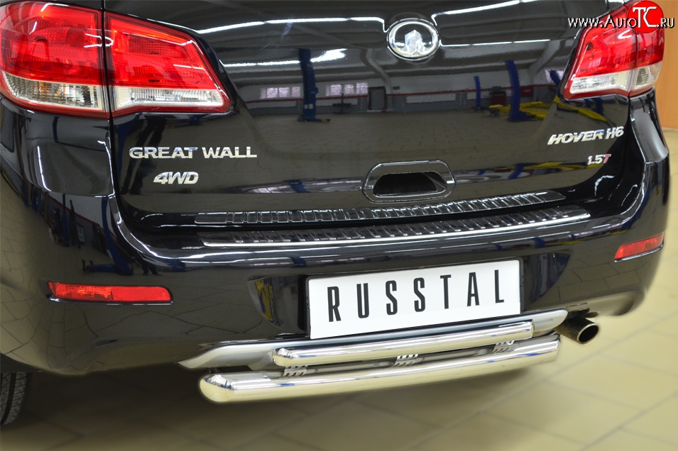 16 999 р. Одинарная защита заднего бампера из трубы диаметром 42 мм SLITKOFF  Great Wall Hover H6 (2012-2016)  с доставкой в г. Чебоксары