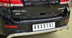 14 549 р. Одинарная защита заднего бампера из трубы диаметром 63 мм SLITKOFF  Great Wall Hover H6 (2012-2016)  с доставкой в г. Чебоксары. Увеличить фотографию 2