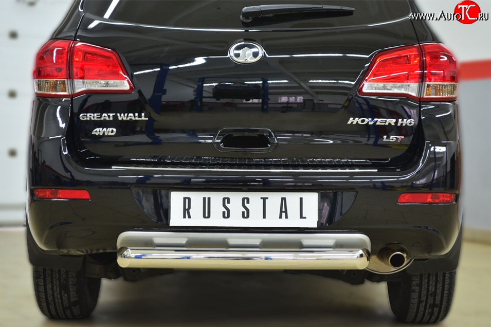 14 549 р. Одинарная защита заднего бампера из трубы диаметром 76 мм SLITKOFF  Great Wall Hover H6 (2012-2016)  с доставкой в г. Чебоксары