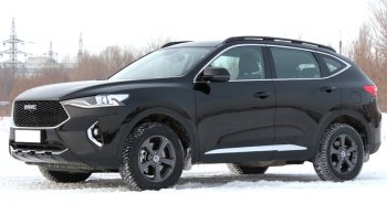 10 599 р. Рейлинги крыши АПС  Haval F7 (2018-2024)  дорестайлинг, рестайлинг (Черные, без поперечин)  с доставкой в г. Чебоксары. Увеличить фотографию 3