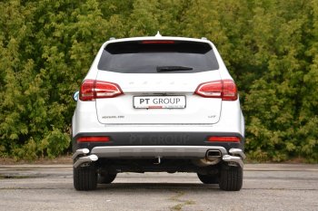 21 999 р. Защита заднего бампера Petroil Tuning (уголки двойные, d63/51)  Haval H6 (2013-2020) (Нержавеющая полированная сталь)  с доставкой в г. Чебоксары. Увеличить фотографию 3