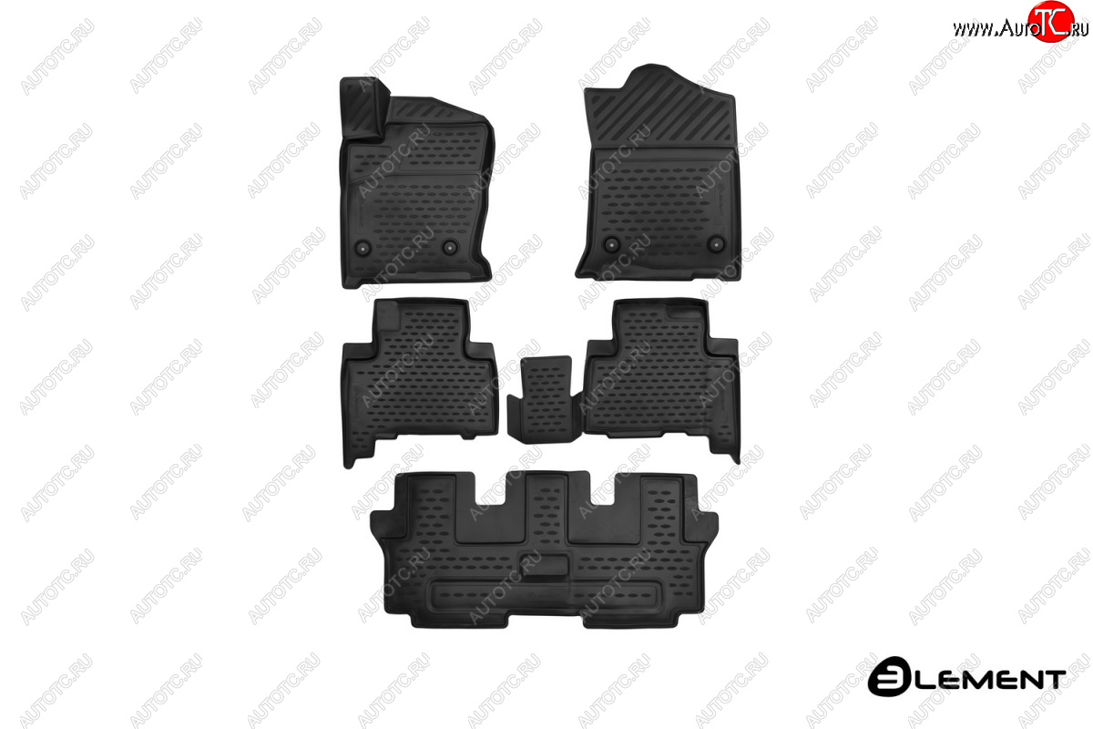 2 569 р. Коврики в салон Element 3D (полиуретан)  Haval H9 (2015-2019) дорестайлинг, 1-ый рестайлинг (Черные)  с доставкой в г. Чебоксары