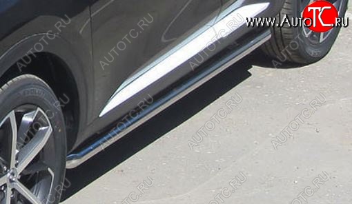 11 999 р. Защита порогов Slitkoff (d57 мм)  Haval H9 (2017-2019) 1-ый рестайлинг (Нержавеющая сталь)  с доставкой в г. Чебоксары