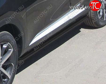 8 499 р. Защита порогов Slitkoff (d57 мм)  Haval H9 (2017-2019) 1-ый рестайлинг (Сталь с полимерным покрытием. Цвет: чёрный)  с доставкой в г. Чебоксары