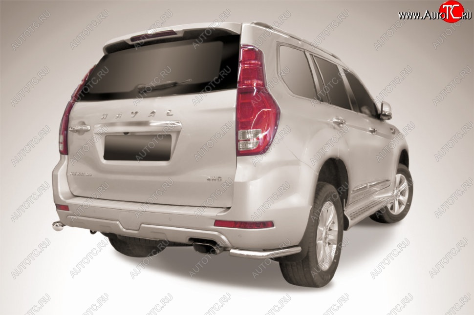 7 199 р. Защита порогов Slitkoff (уголки, d57 мм)  Haval H9 (2017-2019) 1-ый рестайлинг (Нержавеющая сталь)  с доставкой в г. Чебоксары