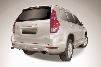 7 199 р. Защита порогов Slitkoff (уголки, d57 мм)  Haval H9 (2017-2019) 1-ый рестайлинг (Нержавеющая сталь)  с доставкой в г. Чебоксары. Увеличить фотографию 2