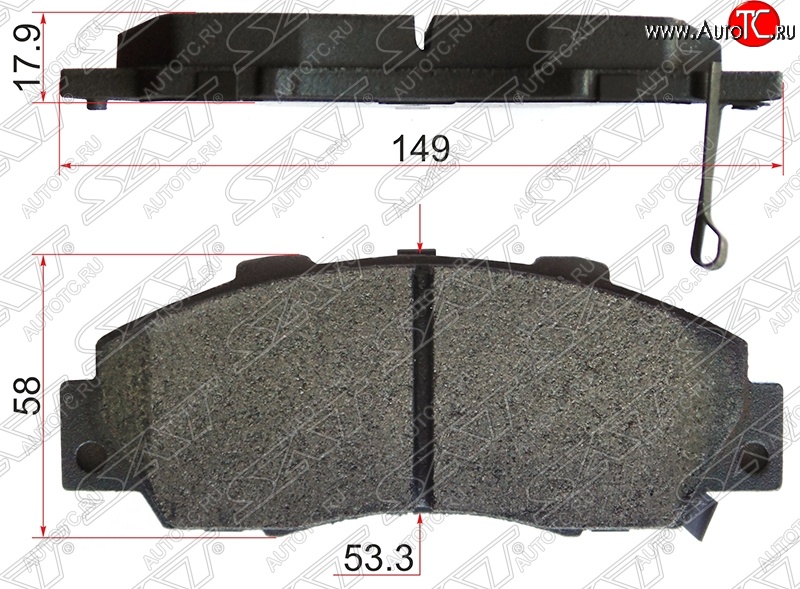 759 р. Колодки тормозные передние SAT Honda Odyssey 1 (1994-1999)  с доставкой в г. Чебоксары