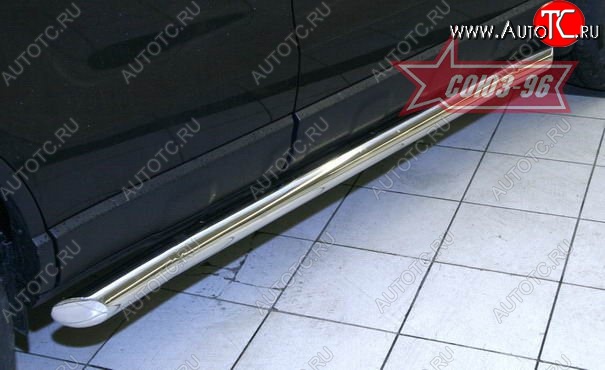 2 564 р. Защита порогов Souz-96 (d76) Honda CR-V RE1,RE2,RE3,RE4,RE5,RE7 дорестайлинг (2007-2010)  с доставкой в г. Чебоксары