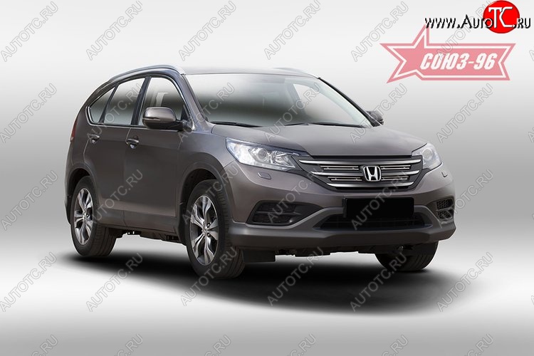 251 р. Декоративные элементы решетки радиатора Souz-96 (d10)  Honda CR-V  RM1,RM3,RM4 (2012-2015) дорестайлинг  с доставкой в г. Чебоксары