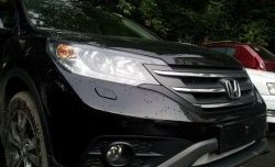 1 469 р. Сетка на бампер (2.0) Russtal (черная) Honda CR-V RM1,RM3,RM4 дорестайлинг (2012-2015)  с доставкой в г. Чебоксары. Увеличить фотографию 2
