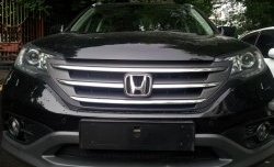 1 469 р. Сетка на бампер (2.0) Russtal (черная) Honda CR-V RM1,RM3,RM4 дорестайлинг (2012-2015)  с доставкой в г. Чебоксары. Увеличить фотографию 3