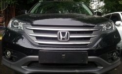 1 469 р. Сетка на бампер (2.0) Russtal (черная) Honda CR-V RM1,RM3,RM4 дорестайлинг (2012-2015)  с доставкой в г. Чебоксары. Увеличить фотографию 4