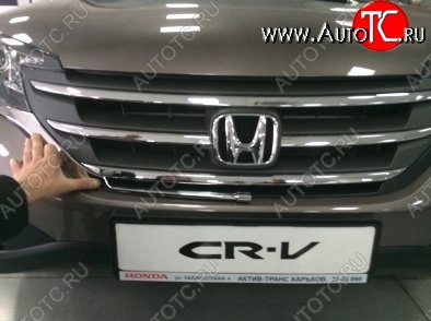 3 599 р. Накладки под решетку радиатора СТ Honda CR-V RM1,RM3,RM4 дорестайлинг (2012-2015)  с доставкой в г. Чебоксары