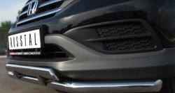 17 999 р. Защита переднего бампера (2 трубыØ63 и 42 мм, нержавейка) SLITKOFF  Honda CR-V  RM1,RM3,RM4 (2012-2015) дорестайлинг  с доставкой в г. Чебоксары. Увеличить фотографию 3