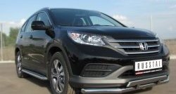 17 999 р. Защита переднего бампера (2 трубыØ63 и 42 мм, нержавейка) SLITKOFF  Honda CR-V  RM1,RM3,RM4 (2012-2015) дорестайлинг  с доставкой в г. Чебоксары. Увеличить фотографию 4