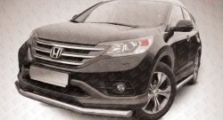 Одинарная защита переднего бампера диаметром 76 мм Slitkoff Honda CR-V  RM1,RM3,RM4 (2012-2015) дорестайлинг