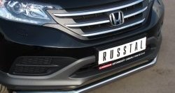 15 249 р. Одинарная защита переднего бампера диаметром 63 мм SLITKOFF  Honda CR-V  RM1,RM3,RM4 (2012-2015) дорестайлинг  с доставкой в г. Чебоксары. Увеличить фотографию 2