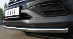 15 249 р. Одинарная защита переднего бампера диаметром 63 мм SLITKOFF  Honda CR-V  RM1,RM3,RM4 (2012-2015) дорестайлинг  с доставкой в г. Чебоксары. Увеличить фотографию 3