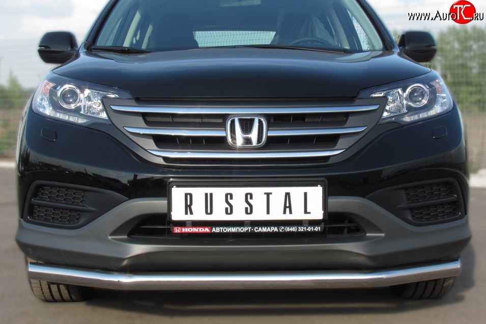 15 249 р. Одинарная защита переднего бампера диаметром 63 мм SLITKOFF  Honda CR-V  RM1,RM3,RM4 (2012-2015) дорестайлинг  с доставкой в г. Чебоксары
