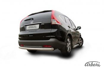 Защита штатных порогов Arbori (нержавейка, d76 mm). Honda CR-V  RM1,RM3,RM4 (2012-2015) дорестайлинг