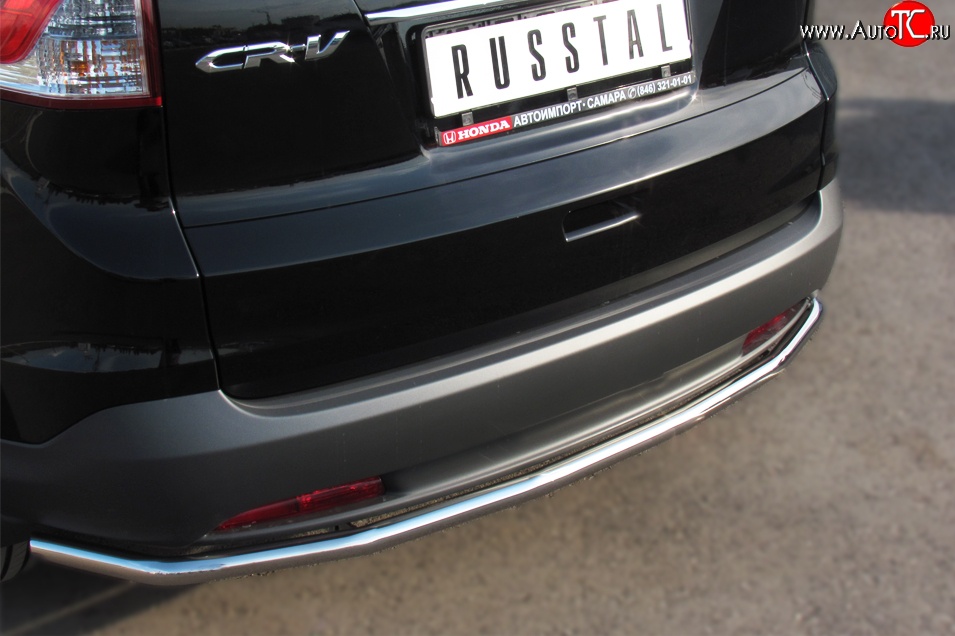 12 999 р. Одинарная защита заднего бампера из трубы диаметром 42 мм SLITKOFF  Honda CR-V  RM1,RM3,RM4 (2012-2015) дорестайлинг  с доставкой в г. Чебоксары
