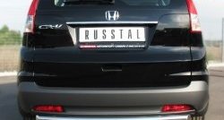 Одинарная защита заднего бампера из трубы диаметром 63 мм SLITKOFF Honda CR-V  RM1,RM3,RM4 (2012-2015) дорестайлинг