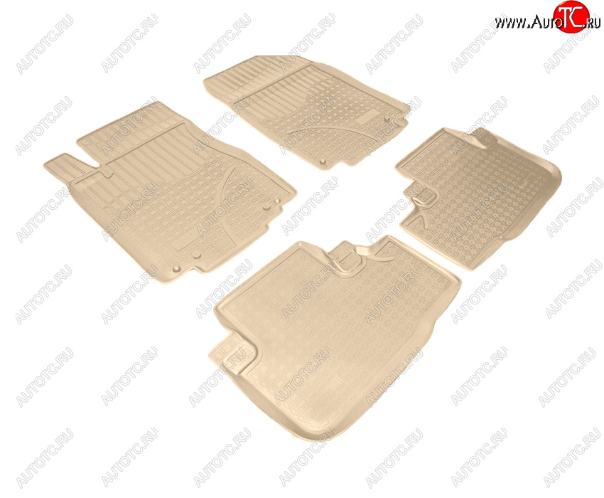3 399 р. Коврики салона Norplast Unidec Honda CR-V RM1,RM3,RM4 дорестайлинг (2012-2015) (Цвет: бежевый)  с доставкой в г. Чебоксары