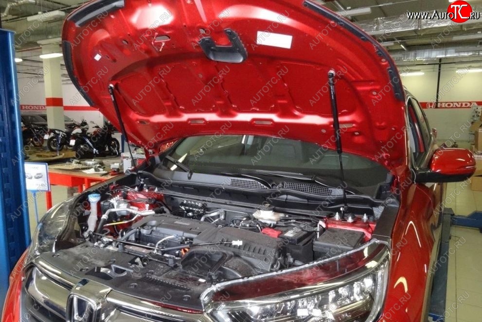 2 049 р. Упоры капота Russtal Honda CR-V RW,RT дорестайлинг (2016-2020)  с доставкой в г. Чебоксары