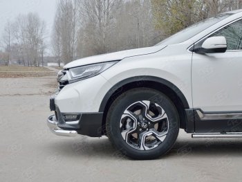 16 399 р. Защита переднего бампера (2 трубыØ63 и 75х42 мм, нержавейка) Russtal Honda CR-V RW,RT дорестайлинг (2016-2020)  с доставкой в г. Чебоксары. Увеличить фотографию 4