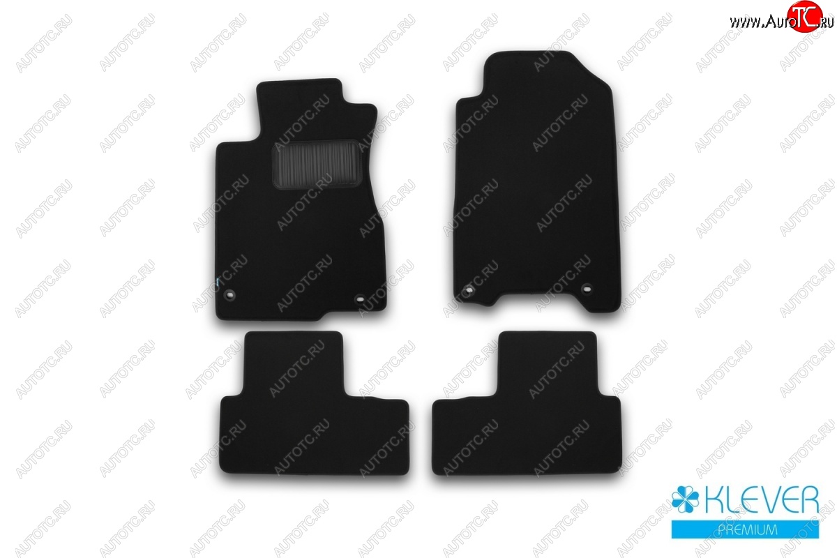 159 р. Коврики в салон (с сабвуфером) Klever Premium (текстиль)  Honda CR-V  RM1,RM3,RM4 (2014-2018) рестайлинг (Черный)  с доставкой в г. Чебоксары