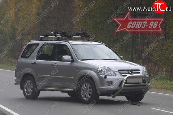 17 999 р. Защита переднего бампера Souz-96 (d76) Honda CR-V RD4,RD5,RD6,RD7,RD9  рестайлинг (2004-2006)  с доставкой в г. Чебоксары