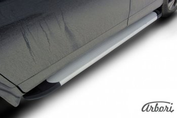 10 979 р. Порожки для ног Arbori Optima Silver  Honda CR-V  RM1,RM3,RM4 (2012-2018) дорестайлинг, рестайлинг  с доставкой в г. Чебоксары. Увеличить фотографию 2
