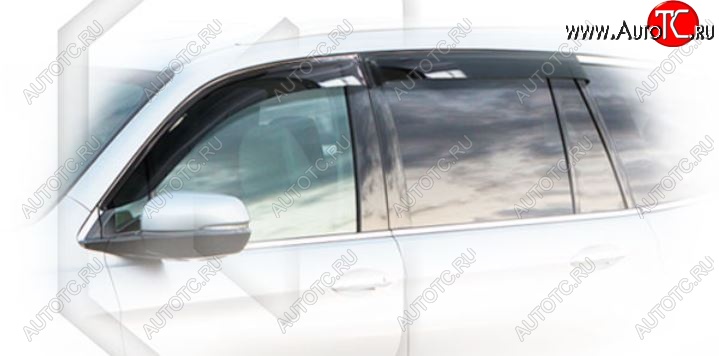 2 399 р. Дефлектора окон CA-Plastiс Honda Pilot YF6 рестайлинг (2018-2021) (Classic полупрозрачный, Без хром.молдинга)  с доставкой в г. Чебоксары