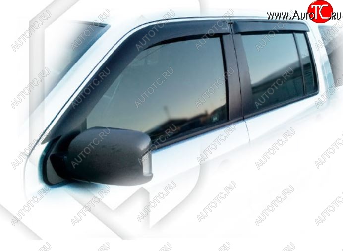 2 199 р. Дефлектора окон CA-Plastiс Honda Pilot YF4 рестайлинг (2011-2015) (Classic полупрозрачный)  с доставкой в г. Чебоксары