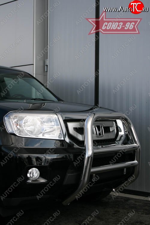 19 169 р. Защита переднего бампера Souz-96 (d76) Honda Pilot YF4 рестайлинг (2011-2015)  с доставкой в г. Чебоксары