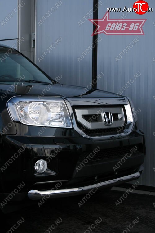12 149 р. Защита переднего бампера одинарная Souz-96 (d76). Honda Pilot YF4 рестайлинг (2011-2015)  с доставкой в г. Чебоксары