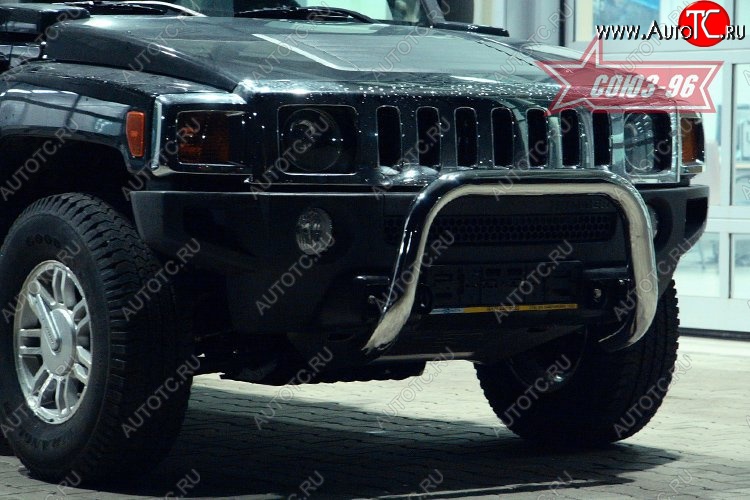 20 654 р. Защита переднего бампера Souz-96 (d76) HUMMER H3 (2005-2010)  с доставкой в г. Чебоксары