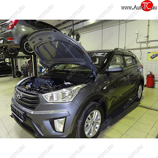 2 049 р. Упоры капота Russtal Hyundai Creta GS рестайлинг (2019-2021)  с доставкой в г. Чебоксары