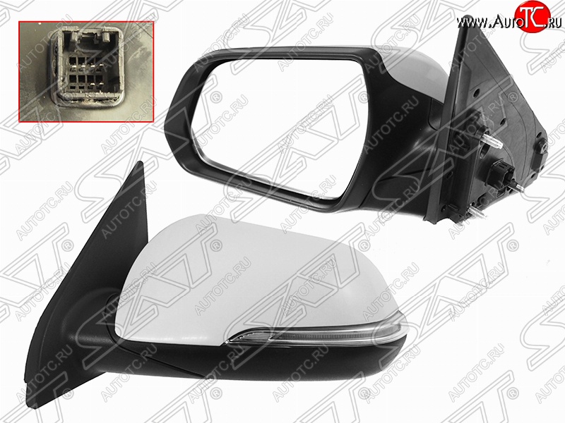 3 699 р. Левое боковое зеркало заднего вида SAT (обогрев, поворот, 6 контактов) Hyundai Creta GS рестайлинг (2019-2021) (Неокрашенное)  с доставкой в г. Чебоксары