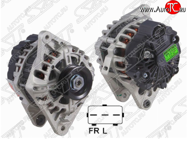 12 649 р. Генератор SAT (12V/90A, Hyundai 1.8, 2.0 / KIA 2.0)  Hyundai Elantra ( HD,  MD) (2006-2013), KIA Soul  AM (2008-2014), KIA Sportage  2 JE,KM (2008-2010)  с доставкой в г. Чебоксары