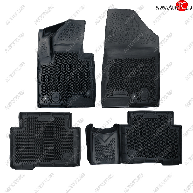 4 599 р. Коврики салона DELFORM ❞EVA 3D Premium❝ (термоэластопласт/ТЭП) Hyundai Santa Fe DM дорестайлинг (2012-2016)  с доставкой в г. Чебоксары