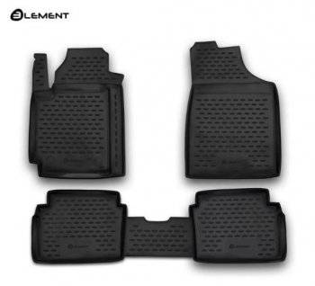 Комплект ковриков салона Element (полиуретан) Hyundai i10 PA рестайлинг (2011-2013) (Черные)
