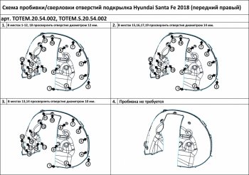 389 р. Левый подкрылок передний TOTEM  Hyundai Santa Fe  TM (2018-2021) дорестайлинг  с доставкой в г. Чебоксары. Увеличить фотографию 2