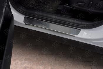 1 759 р. Накладки порожков салона Russtal Hyundai Santa Fe TM рестайлинг (2020-2022) (нержавейка зеркальная)  с доставкой в г. Чебоксары. Увеличить фотографию 3