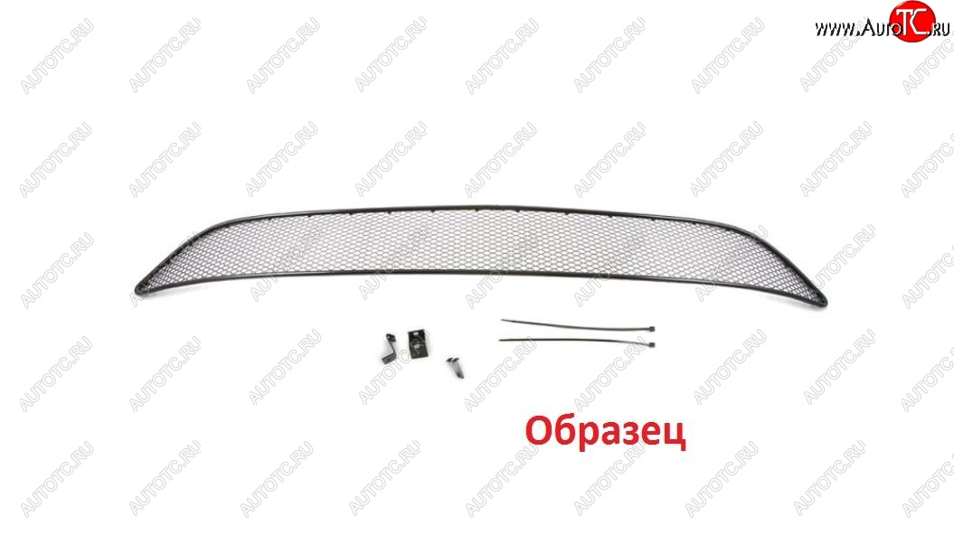 1 484 р. Сетка на бампер Arbori (черная. 15 mm)  Hyundai Solaris  HCR (2017-2020) седан дорестайлинг  с доставкой в г. Чебоксары