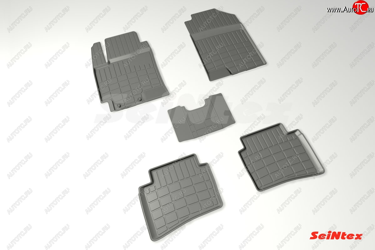2 169 р. Резиновые коврики в салон SeiNtex (Стандарт) KIA Rio 4 FB дорестайлинг седан (2016-2020)  с доставкой в г. Чебоксары