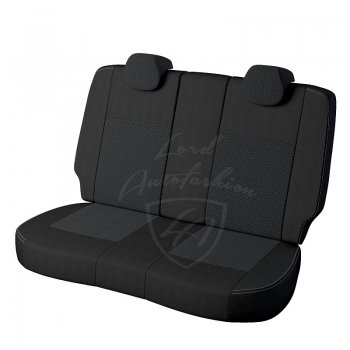 6 749 р. Чехлы для сидений Lord Autofashion Турин (жаккард, раздельная спинка) Hyundai Solaris RBr хэтчбэк рестайлинг (2014-2017) (Черный, вставка Вега)  с доставкой в г. Чебоксары. Увеличить фотографию 2