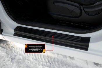 Накладки порогов в дверной проем на RA Hyundai Solaris RBr хэтчбэк рестайлинг (2014-2017) (Передние)