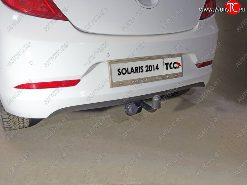 11 999 р. Фаркоп (тягово-сцепное устройство) TCC Hyundai Solaris RBr хэтчбэк рестайлинг (2014-2017) (Оцинкованный, шар A )  с доставкой в г. Чебоксары