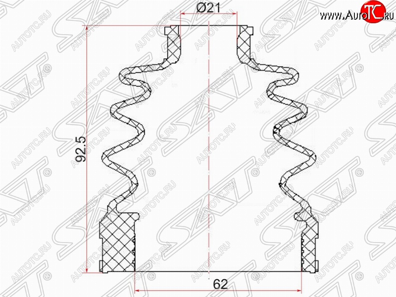 299 р. Пыльник ШРУСа (внутренний/передний) SAT  Hyundai Solaris  RBr (2010-2014), KIA Rio  3 QB (2011-2017)  с доставкой в г. Чебоксары